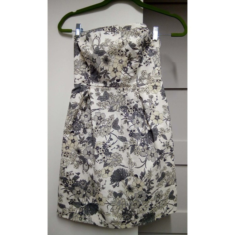 EUC OLD NAVY STRAPLESS DRESS BLACK WHITE GRAY SIZE 2